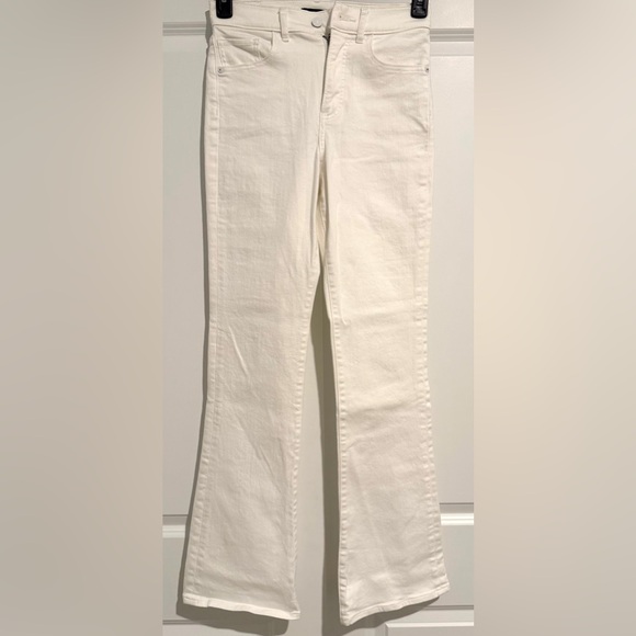 Express Denim - Express White High Rise Bootcut Jeans Size 2R Stretch Denim